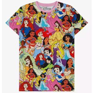 Cakeworthy Disney Princess Characters Allover Print T-Shirt - Large